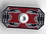 Minifigure, Shield Octagonal Long with Stud with Knights Kingdom Vladek Scorpion Pattern (Printed Version)