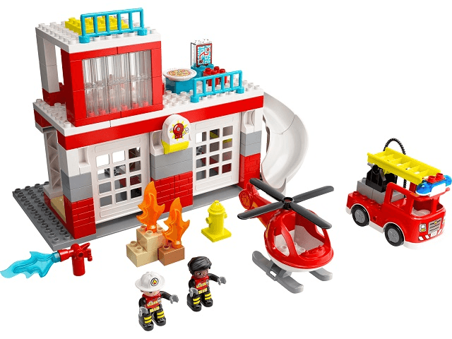 LEGO Fire Station & Helicopter (10970-1) set, 2022
