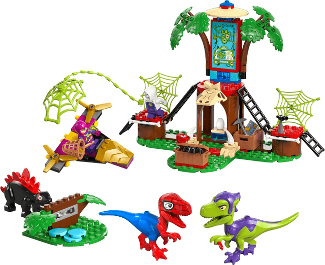 LEGO Spidey and Gobby's Raptor Battle at Tree House HQ (11200-1) set, 2025