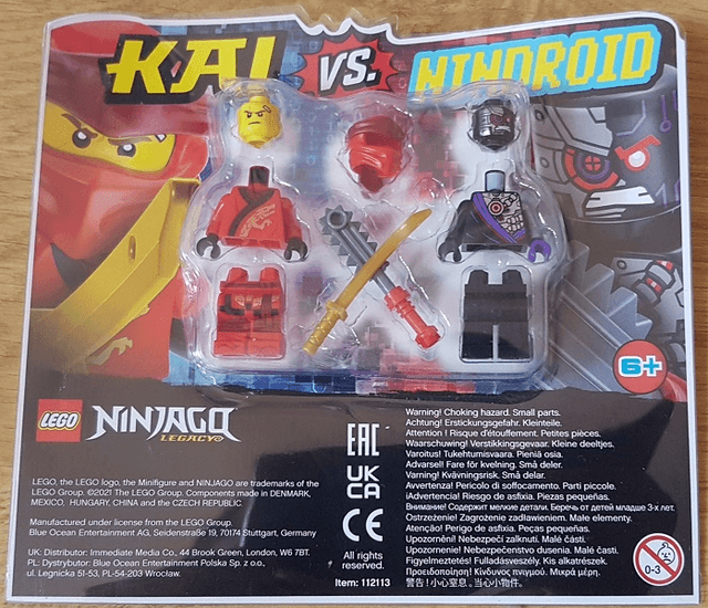 LEGO Kai vs. Nindroid blister pack (112113-1) set, 2021