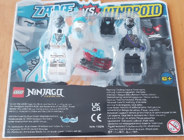LEGO Zane vs. Nindroid blister pack (112216-1) set, 2022