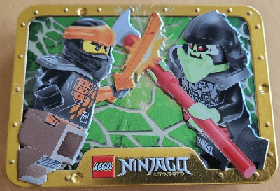 LEGO Cole vs. Bone Knight metal box (112326-1) set, 2023