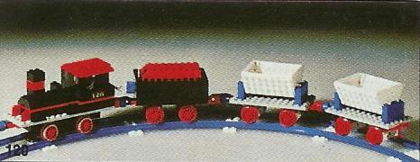 LEGO Complete Freight Train Set with Tipper Trucks (120-1) set, 1969