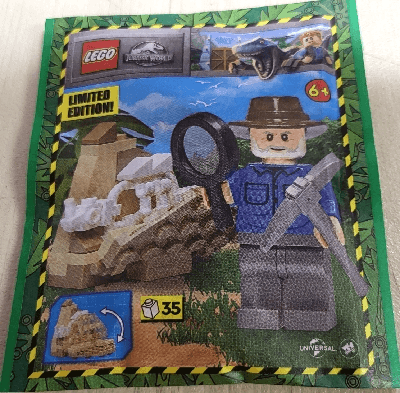 LEGO Alan with Dino Skeleton paper bag (122334-1) set, 2023