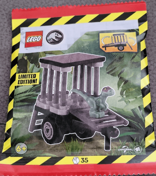 LEGO Raptor with Transport Cage paper bag (122502-1) set, 2025