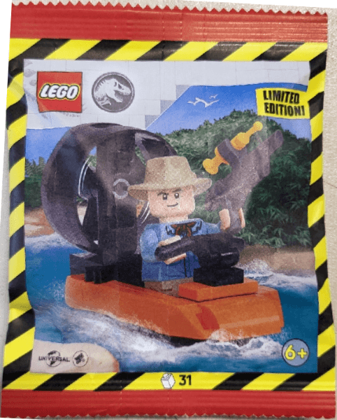 LEGO Alan Grant with Hovercraft paper bag (122508-1) set, 2025
