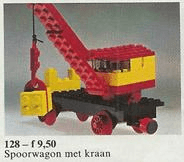 LEGO Mobile Crane (Train Base) (128-2) set, 1972