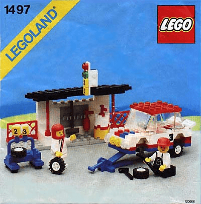 LEGO Rally and Pitcrew Team (1497-1) set, 1987
