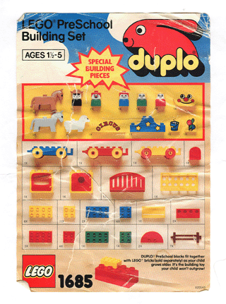 LEGO Pre-School Building Set (1685-1) set, 1987
