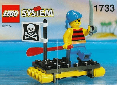 LEGO Shipwrecked Pirate (1733-1) set, 1994