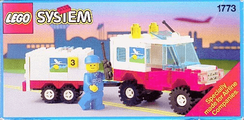 LEGO Airline Maintenance Vehicle with Trailer (1773-1) set, 1992