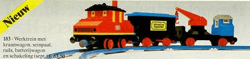 LEGO Complete Train Set with Motor and Signal (183-1) set, 1976