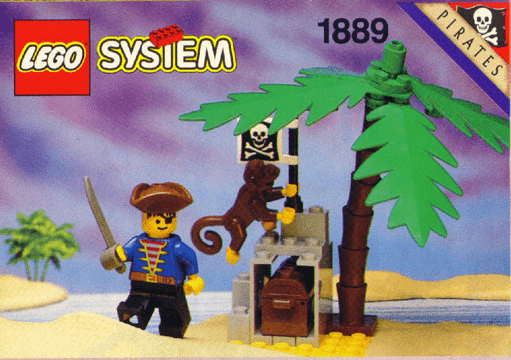 LEGO Pirate's Treasure Hold (1889-1) set, 1992