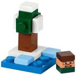 LEGO Advent Calendar 2025, Minecraft (Day  5) - Micro Snowy Taiga Biome with Steve (21280-6) set, 2025
