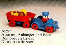LEGO Car with Boat and Trailer (2625-1) set, 1980