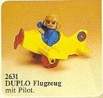 LEGO Stunt Pilot and Plane (2631-1) set, 1985