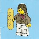 LEGO Advent Calendar 2010, City (Day 14) - Woman with Bread (2824-15) set, 2010