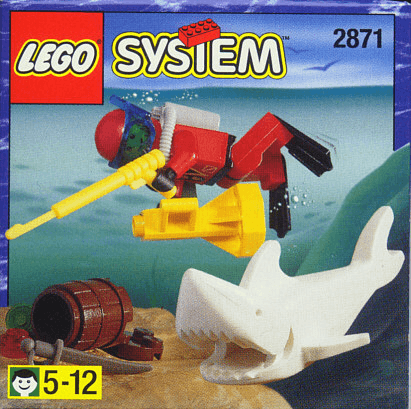 LEGO Diver and Shark (2871-1) set, 1997