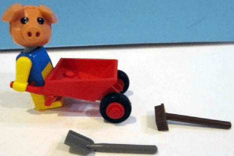 LEGO Percy Pig's Wheelbarrow (3615-1) set, 1981