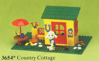 LEGO Country Cottage (3654-1) set, 1982