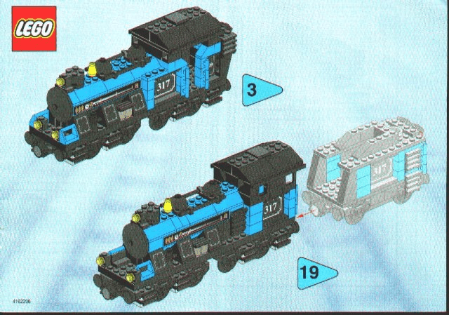 LEGO Large Locomotive (base unit without color trim elements) (3741-1) set, 2001