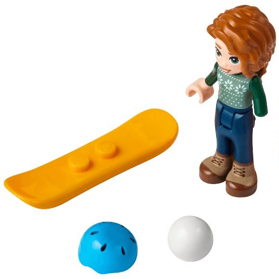 LEGO Advent Calendar 2023, Friends (Day  1) - Autumn with Snowboard, Helmet, and Snowball (41758-2) set, 2023