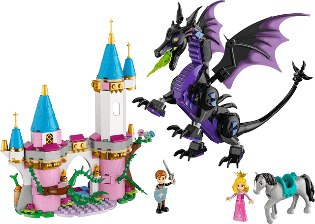 LEGO Maleficent's Dragon Form and Aurora's Castle (43240-1) set, 2024