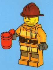 LEGO Advent Calendar 2012, City (Day 19) - Firefighter with Cup (4428-20) set, 2012
