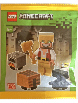Gold Hunter with Crafting Table, Furnace and Anvil paper bag