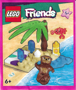 Otter's Day at the Beach paper bag