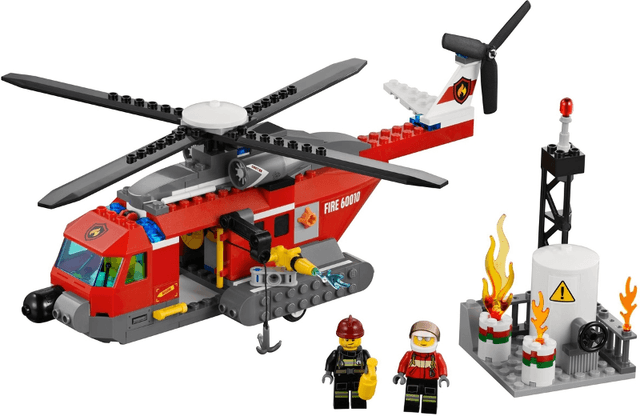 LEGO Fire Helicopter {Studs on Side Version} (60010-2) set, 2013