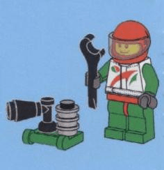 LEGO Advent Calendar 2013, City (Day 15) - Race Car Driver with Tools (60024-16) set, 2013