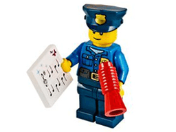 Advent Calendar 2014, City (Day 11) - Policeman with Loudhailer / Megaphone and Sheet Music