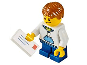 LEGO Advent Calendar 2014, City (Day  1) - Boy Posting Christmas Mail (60063-2) set, 2014