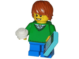 Advent Calendar 2015, City (Day  7) - Boy with Smartphone and Snowball