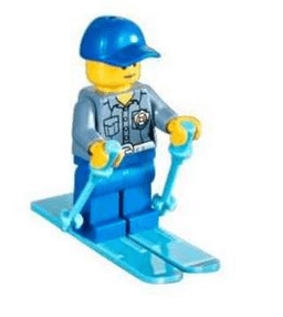 Advent Calendar 2017, City (Day 13) - Coast Guard Worker with Skis and Ski Poles