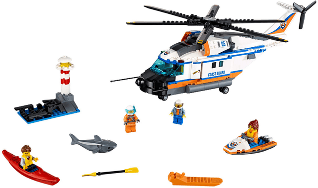 LEGO Heavy-Duty Rescue Helicopter (60166-1) set, 2017