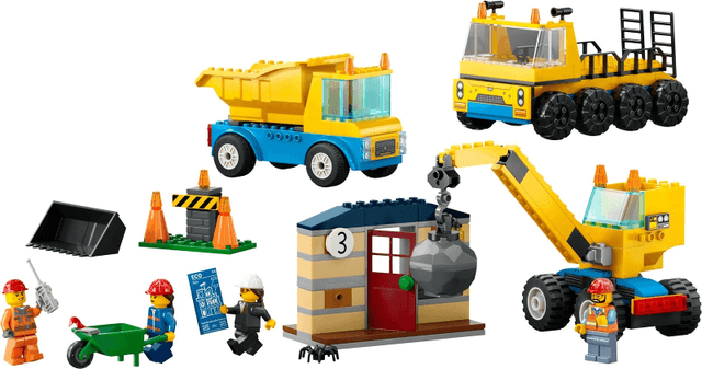 LEGO Construction Trucks and Wrecking Ball Crane (60391-1) set, 2023