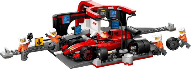 LEGO F1 Pit Stop & Pit Crew with Ferrari Car (60443-1) set, 2025