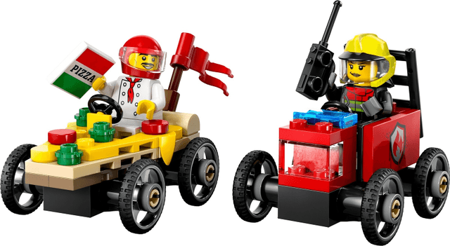 LEGO Pizza vs. Fire Truck (60458-1) set, 2025