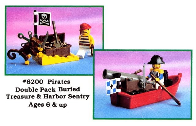 LEGO Pirates Double Pack (6200-1) set, 1989