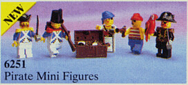 LEGO Pirate Mini Figures (Sea Mates) (6251-1) set, 1989