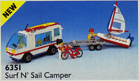 LEGO Surf N' Sail Camper (6351-1) set, 1992