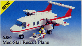 LEGO Med-Star Rescue Plane (6356-1) set, 1988