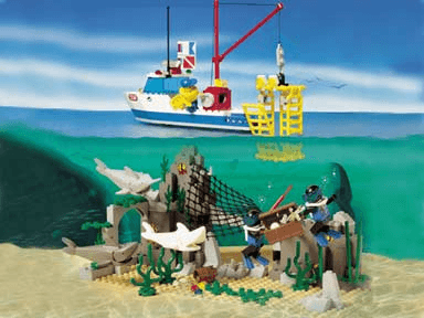 LEGO Shark Cage Cove (6558-1) set, 1997