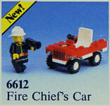 LEGO Fire Chief's Car (6612-1) set, 1986