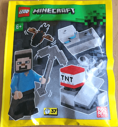 Steve in the Diamond Mine paper bag