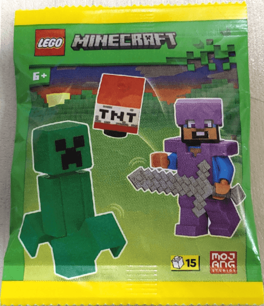 LEGO Steve with Creeper and TNT paper bag (662502-1) set, 2025