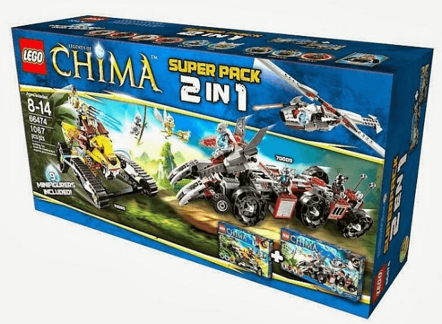 LEGO LEGENDS OF CHIMA Bundle Pack, Super Pack 2 in 1 (Sets 70005 and 70009) (66474-1) set, 2013