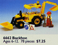 LEGO Backhoe (6662-1) set, 1992